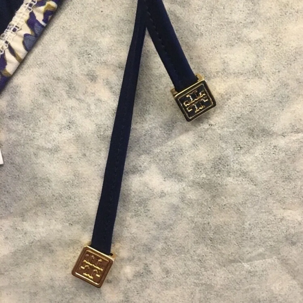 NWT Tory Burch 'Madura' Bikini‎ String Bottoms Blue [SZ M ] #R842